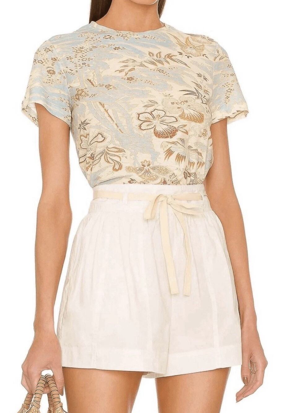Ulla Johnson Estelle T-Shirt In Gardenia Size M